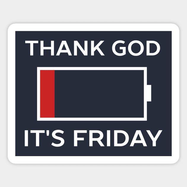 Woohoo Thank God It’s Friday Retro Vintage Magnet by happinessinatee